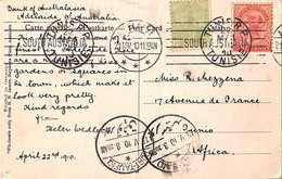 Ac6724 -  SOUTH AUSTRALIA  - Postal History - POSTCARD To TUNIS Via SUEZ !  1910 - Covers & Documents