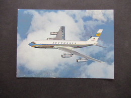 BRD 1977 Motiv PK Flugzeug Lufthansa Boeing Jet 720 B Tagesstempel Hilter Am Teutoburger Wald - 1946-....: Era Moderna