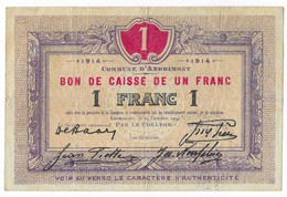 Noodgeld 1 Franc Andrimont Zonder Naam Drukkerij - 1-2 Francos