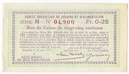 Noodgeld 0.25 Cent Brussel - 1-2 Francs