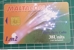 MALTA USED PHONECARD OPTICAL CABLE - Malte