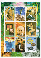 Guinea 1998, 20th Century, Picasso, Car, Chess, Marconi, Rotary, Scout, Einstein, Moto, BF IMPERF. - Albert Einstein