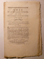 BULLETIN DES LOIS De 1795 - PRAIRIAL AN III - ASSASSINAT FERAUD FACTION FAUBOURG ANTOINE REPRESSION INTERDICTION FEMMES - Decretos & Leyes