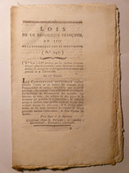 BULLETIN DES LOIS De 1795 - PRAIRIAL AN III - ASSASSINAT FERAUD FACTION FAUBOURG ANTOINE REPRESSION INTERDICTION FEMMES - Gesetze & Erlasse