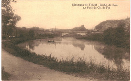 CPA Carte Postale Belgique Montigny-le-Tilleul  Jambe De Bois Le Pont Du Chemin De Fer 1934 VM62918ok - Montigny-le-Tilleul