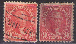 USA 1922 Mi 271 F,different Color,rose,red!  Jefferson 9c  USED - Usados