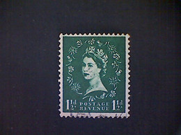 Great Britain, Scott #355, Used(o), 1960, Wilding: Queen Elizabeth II, 1​​​​​​​½d, Green - Used Stamps