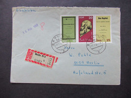 DDR 1968 Block 27 EF / ZD Einschreiben Z.B. R-Zettel Pöhla über Schwarzenberg (Erzgebirge) Insgesamt 3 Belege!! - Cartas & Documentos