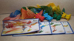 2014 Ferrero - Kinder Surprise - FF079, FF080, FF081 & FF082 - Go Move - Dragons - Complete Set + 4 BPZ's - Monoblocs