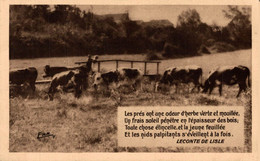 LECONTE DE LISLE LES PRES ONT UNE ODEUR D'HERBE VERTE ET MOUILLEE... VACHES LAITIERES AU PATURAGE - Philosophie & Pensées