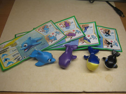 2014 Ferrero - Kinder Surprise - FF009, FF010, FF011 & FF012 - Natoons - Mammals In The Sea - Complete Set + 4 BPZ's - Monoblocs