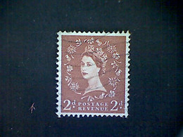 Great Britain, Scott #356 Variant, Used(o), 1958, Wilding: Queen Elizabeth II, 2d, Light Red Brown - Used Stamps