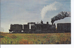 16110) USA WV Cass Locomotive Painting  Greenbrier Cheat & Elk Shay  Civil War Museum See Back - Other & Unclassified