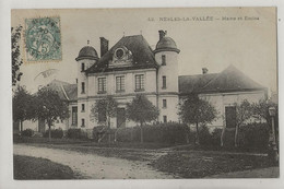 Nesles-la-Vallée (95) : La Mairie Et L'école En 1904 PF. - Nesles-la-Vallée