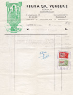 1948: Factuur Van ## Firma GR. Verbeke, Spinolarei, 19 / Hoornstraat, 5, Brugge ## Aan ## Mr. GOENS, Schaakstraat, 1,... - ... - 1799