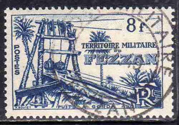 FEZZAN 1949 TERRITORIO MILITARE MILITAIRE POZZI DI GORDA 8f USATO USED OBLITERE' - Neufs