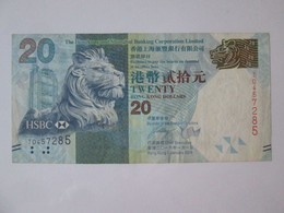 Hong Kong 20 Dollars 2016 Banknote See Pictures - Hongkong