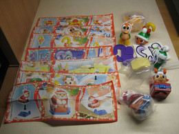 2012 Ferrero - Kinder Surprise - TR191 - TR197 Christmas - Complete Set + 7 BPZ's - Monoblocs