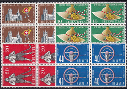 MiNr. 607 - 610 Schweiz 1955, 15. Febr. Jahresereignisse: Nationale Briefmarkenausstellung, Lausanne - Postfrisch/**/MNH - Ungebraucht
