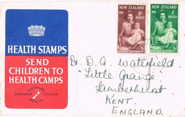 48690. Carta TE KUITI (New Zealand) 1956. Health Stamps. CHILDREN'S - Covers & Documents