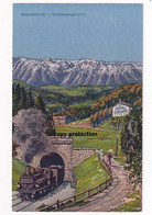 Semmering, Wolfsbergkogeltunnel, Künstler Ansichtskarte, Wolfsbergkogel-Tunnel, Mit Eisenbahn, Lokomotive - Semmering
