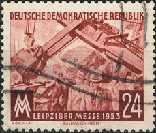 00459 - 002 - 1 MiNr. 380 DDR 1953 Leipziger Herbstmesse - Gebraucht