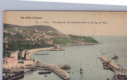 06 / NICE / VUE GENERALE DE L ENTREE DU PORT ET DU CAP DE NICE / BELLE CARTE COLORISEE / EDIT NANCY 152 - Transport (sea) - Harbour