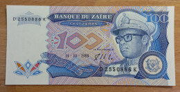 Congo Zaire 100 Zaires 1988 UNC FdS - República Democrática Del Congo & Zaire