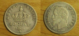 Napoléon III - 20 Centimes 1864 A - 20 Centimes