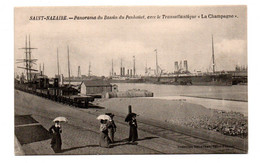 Saint Nazaire - Panorama Du Bassin Du Penhouet - Transatlantique " La Champagne " - CPA °J - Saint Nazaire