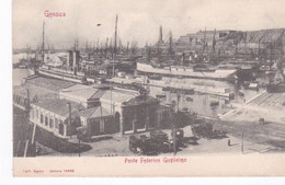 Genova, Ponte Federico Gugliemo , Port. Précurseur. - Steamers