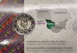 2 Euro Gedenkmünze 2022 Nr. 28 - Litauen / Lithuania - Suvalkija BU Coincard - Litouwen