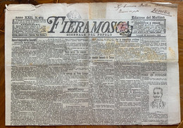FIERAMOSCA GIORNALE Del PèOPOLO DEL M26/9/1902 ... CON RARE PUBBLICITA' D'EPOCA - Primeras Ediciones