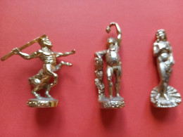 LOT DE 3 FEVES METAL DOREES OR DIEUX GRECS - CENTAURE - VENUS - BACCHUS - GRECE ANTIQUE - Geschichte