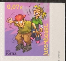 Lussemburgo 2002 - SPORT Roller Skates -  Self Adesive Stamp € 0,07 - Skateboard