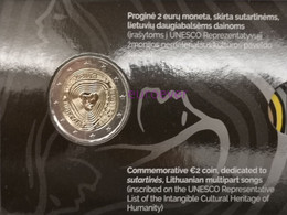 2 Euro Gedenkmünze 2019 Nr. 17 - Litauen / Lithuania - Volkslieder BU Coincard - Lituanie