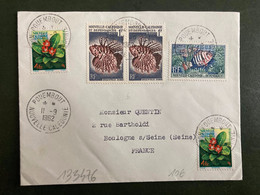 LETTRE TP POISSON 3F + BRACHYRUS ZEBRA 1F Paire + FLEURS 4F X2 OBL.11-9 1962 POUEMBOUT - Lettres & Documents