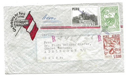 42 - 32 - Enveloppe Recommandée Envoyée Du Pérou En Suisse 1961 - Perù