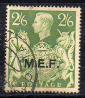 Y22 - MEF 1943 , 2/6 Verde Giallo Usato N. 14 - Occ. Britanique MEF