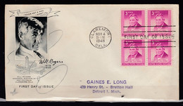 FDC Will Rogers Claremore Okla First Day Of Issue - 1941-1950