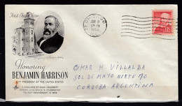 FDC Honoring Benjamin Harrison Chicago  First Day Of Issue - 1961-1970