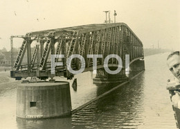Netherlands Ijmuiden Railway Iron Bridge Over North Sea Canal Real Photo Holland Postcard - IJmuiden