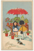 2454 -  Bonne Année - Enfants Sous Un Parapluie - Anno Nuovo