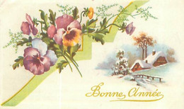 Carte Mignonette - Bonne Année  , Fleurs   W715 - Anno Nuovo