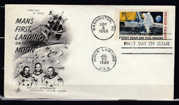 FDC Man's First Landing On The Moon Washington DC  First Day Of Issue - 1961-1970