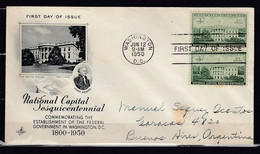 FDC National Capital Sesquicentennial Washington First Day Of Issue - 1941-1950