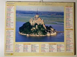 CALENDRIER - ALMANACH 2011 Des PTT  - Département SEINE ET MARNE - Mont Saint Michel, Rocamadour - Grand Format : 2001-...