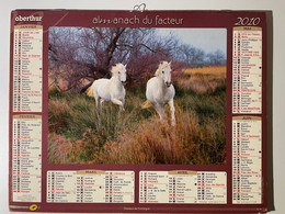 CALENDRIER - ALMANACH 2010 Des PTT  - Département SEINE ET MARNE - Cheval - Grand Format : 2001-...