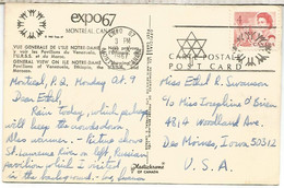 CANADA POSTAL DE LA EXPO 67 CON MAT EXPO 67 MONTREAL - 1967 – Montreal (Canada)