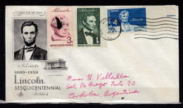 FDC Lincoln Sesquicentennial Chicago First Day Of Issue - 1951-1960